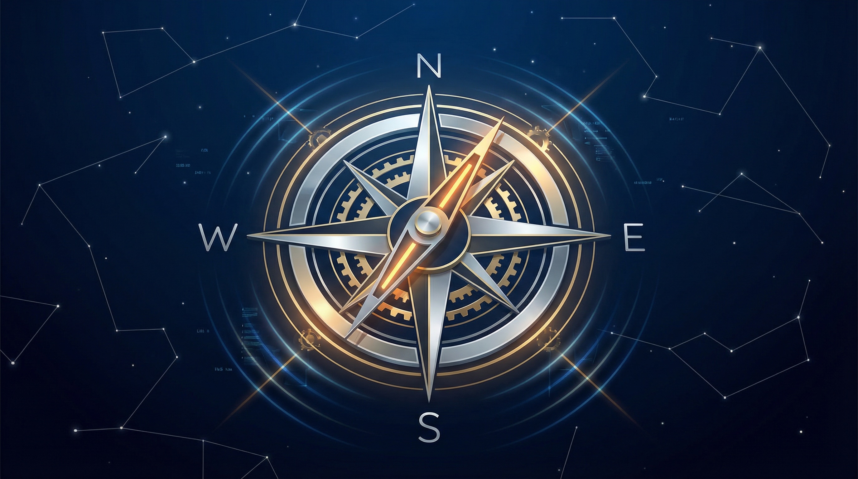 A navigational compass